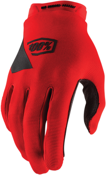 100% Ridecamp Gloves - Red - Small 10011-00020