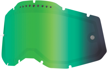 100% Accuri 2/Racecraft 2/Strata 2 Lens - Dual Pane - Vented - Green Mirror 59083-00005