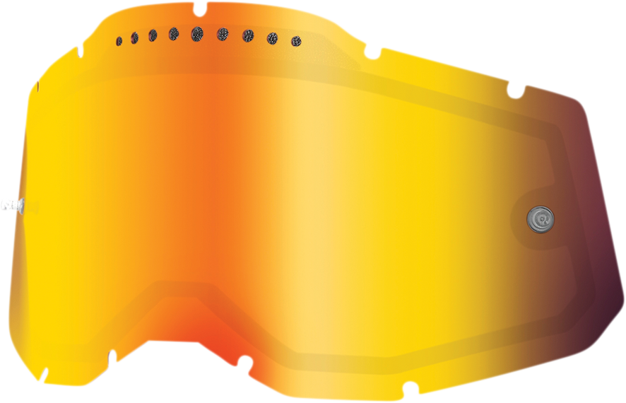 100% Accuri 2/Racecraft 2/Strata 2 Lens - Dual Pane - Vented - Red Mirror 59083-00006