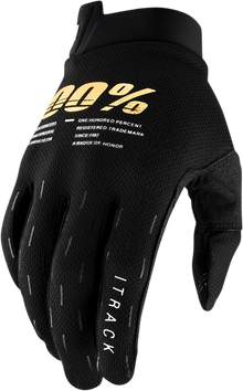 100% iTrack Gloves - Black - Small 10008-00005