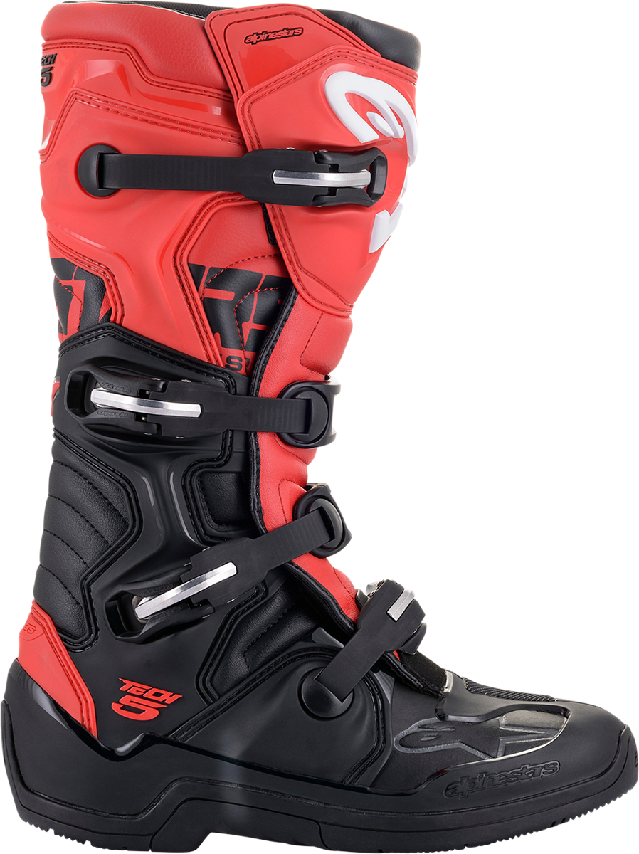 ALPINESTARS Tech 5 Boots - Black/Red- US 7 / EU 40.5 2015015-13-7