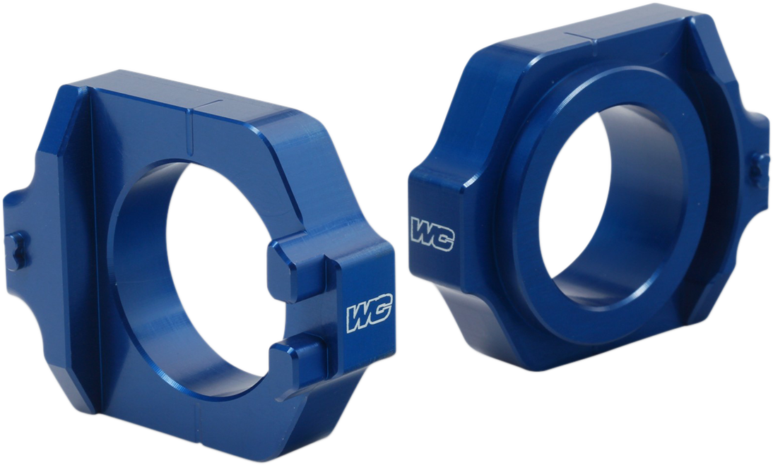 WORKS CONNECTION Elite Axle Block - Blue - Honda 17-200
