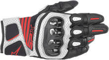 ALPINESTARS SPX AC V2 Gloves - Black/White/Fluo Red - Small 3567319-1231-S