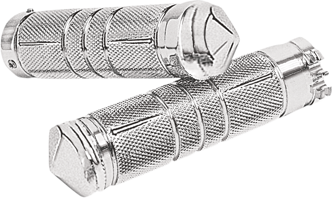 ACCUTRONIX Knurled Diamond Custom Grips - Chrome GR100-SKIC