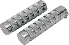 ACCUTRONIX Knurled Notched Custom Grips - Chrome GR100-KNC
