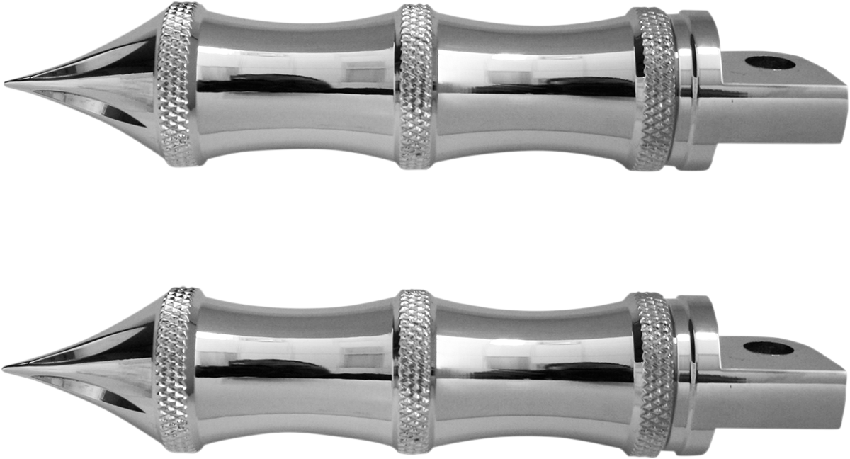 ACCUTRONIX Tribal Foot Pegs - Male Mount - Chrome RP111-LC