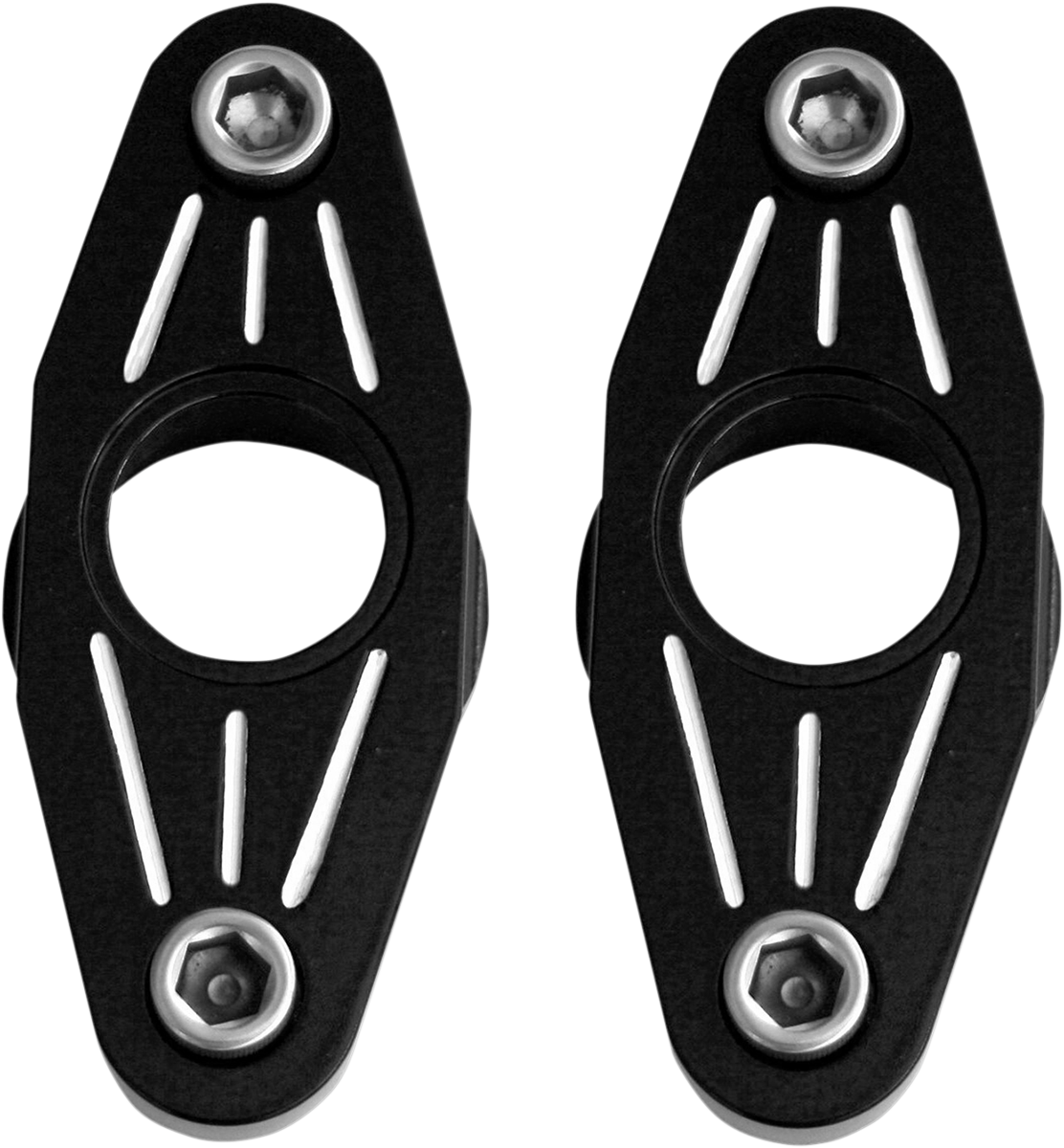 ACCUTRONIX Swingarm Pivot Blocks - Black Anodized - Ball-Milled FXPV1-MN