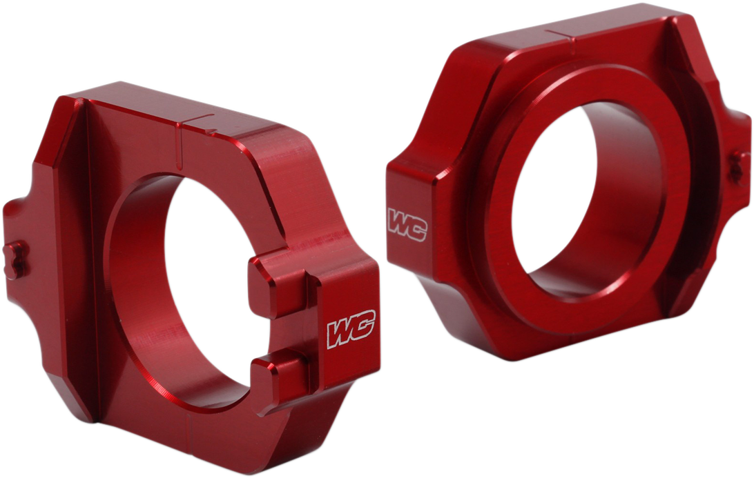 WORKS CONNECTION Elite Axle Block - Red - Honda 17-225