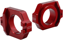 WORKS CONNECTION Elite Axle Block - Red - Honda 17-225