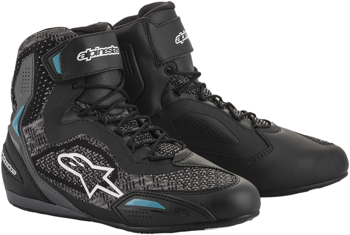 ALPINESTARS Stella Faster-3 Rideknit Shoes - Black/Teal - US 7.5 / EU 39 251052011707.5