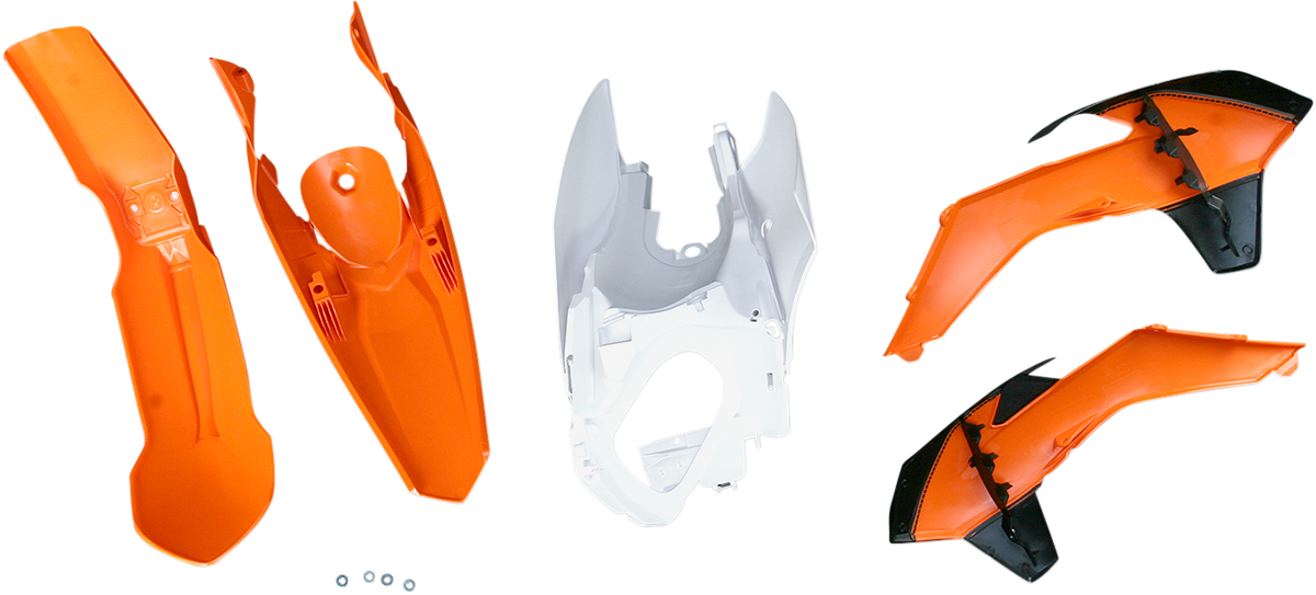 ACERBIS Standard Body Kit - '14 OEM Orange/White - KTM - SX/XC '13-'16 2314313914