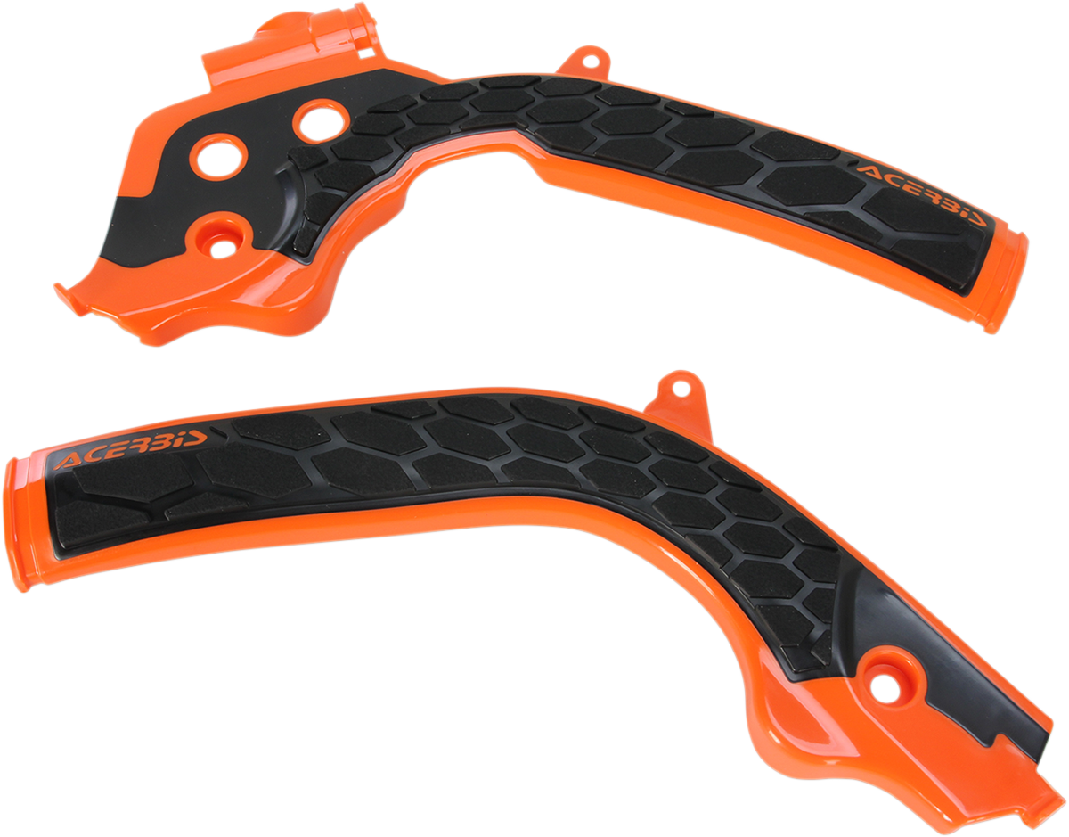 ACERBIS X-Grip Frame Guards - '16 OEM Orange/Black - Husqvarna | KTM 2449535225