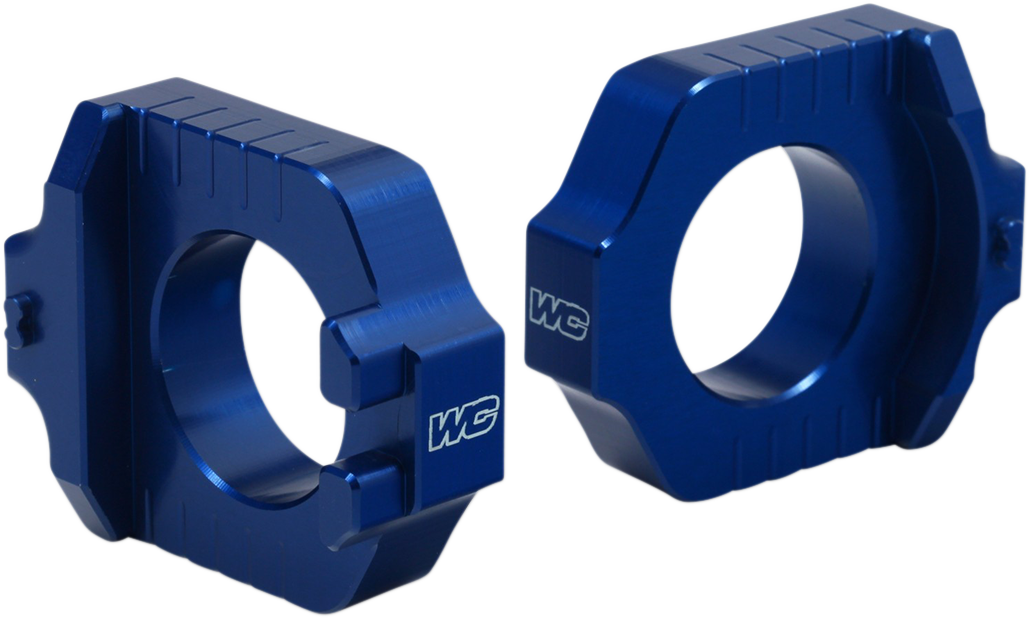 WORKS CONNECTION Elite Axle Block - Blue - Yamaha 17-265