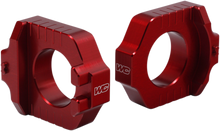 WORKS CONNECTION Elite Axle Block - Red - Yamaha 17-270