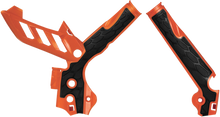 ACERBIS X-Grip Frame Guards - Orange/Black - KTM 2374251008