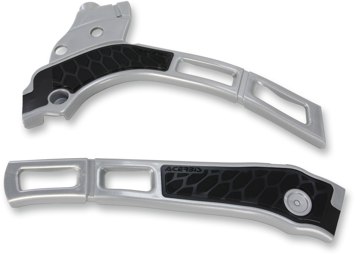 ACERBIS X-Grip Frame Guards - Silver/Black - YZ 125/250/X 2464741015