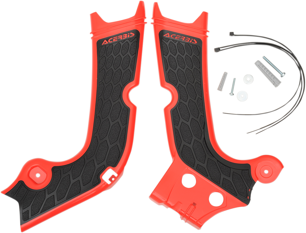 ACERBIS X-Grip Frame Guards - Red/Black - CRF 250/450 R/RX 2630711018