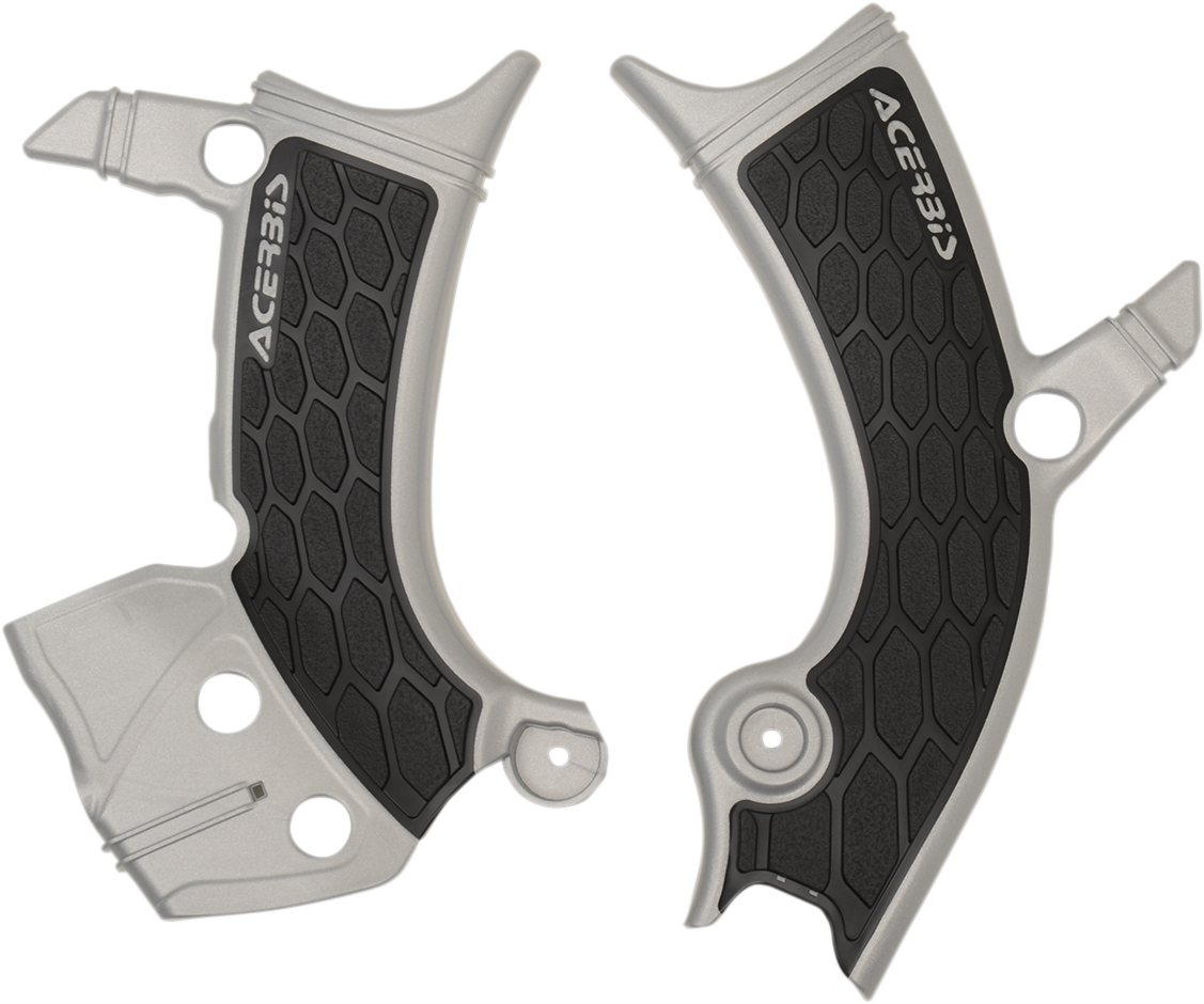 ACERBIS X-Grip Frame Guards - Silver/Black - Yamaha 2689411015