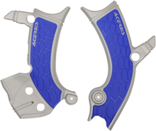 ACERBIS X-Grip Frame Guards - Silver/Blue - Yamaha 2689411404