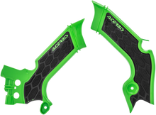ACERBIS X-Grip Frame Guards - Green/Black - KX 250/450 2742601089
