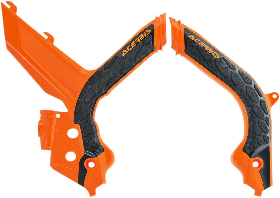 ACERBIS X-Grip Frame Guards - '16 OEM Orange/Black - KTM 2783155225