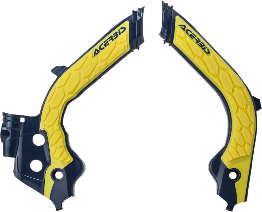 ACERBIS X-Grip Frame Guards - Black/Gray - Gas Gas | Husqvarna 2733451001