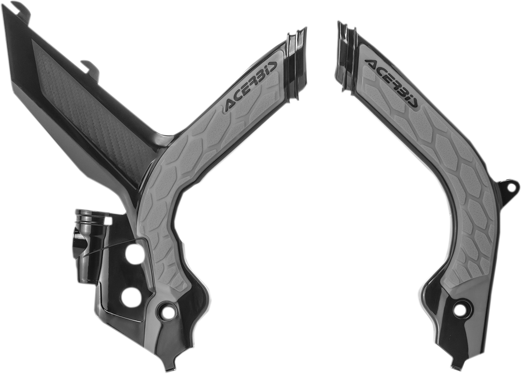ACERBIS X-Grip Frame Guards - Black/Silver - KTM 2733441001