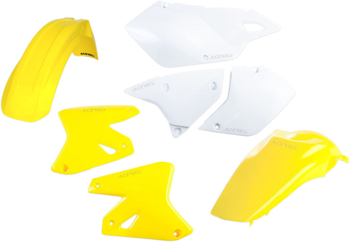 ACERBIS Standard Body Kit - '05 OEM Yellow/White - Kawasaki | Suzuki '00-'07 2041080206