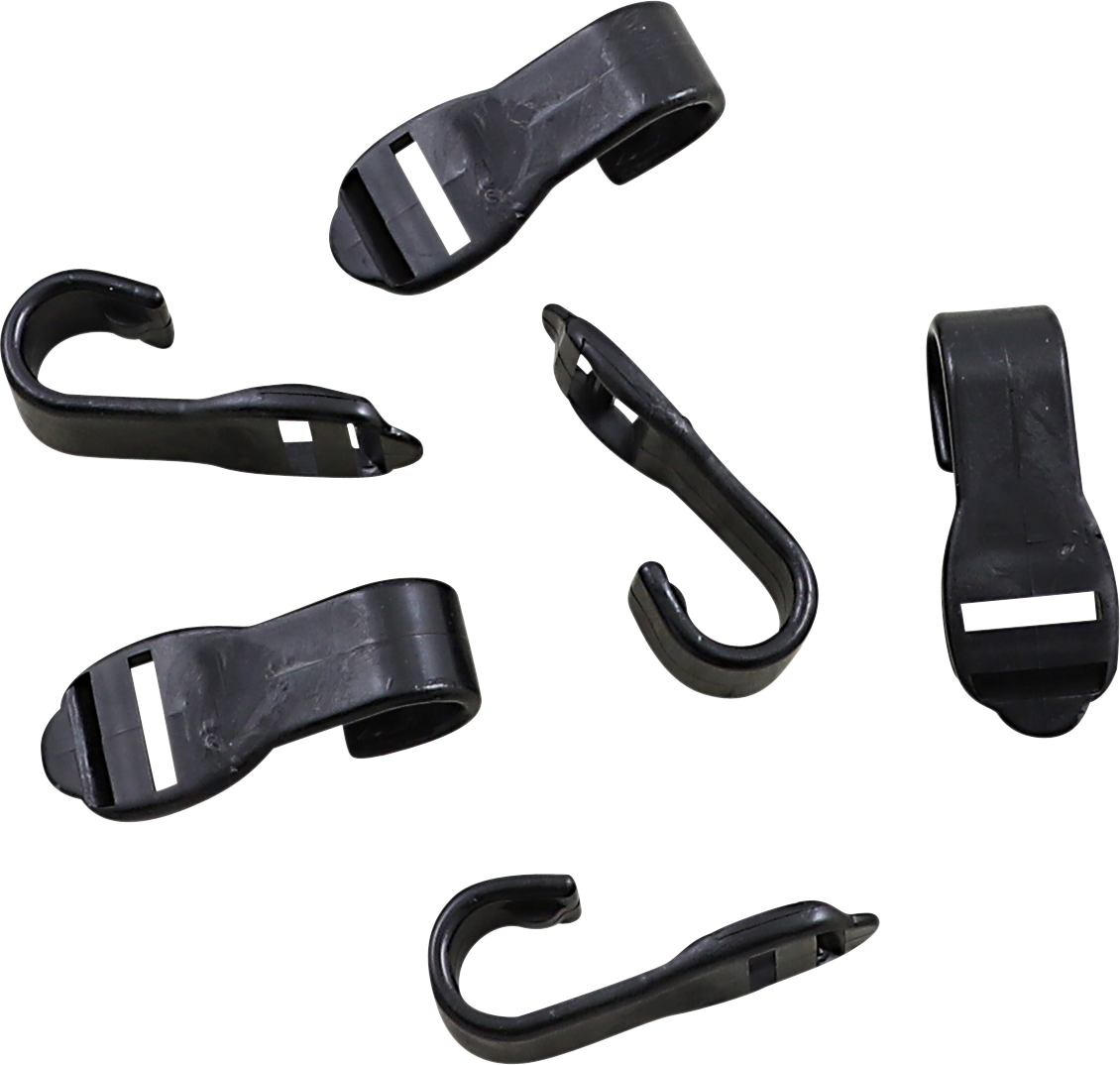 PARTS UNLIMITED Cover Hooks - Snowmobile - Black - 6 Pack LM-4003-0060