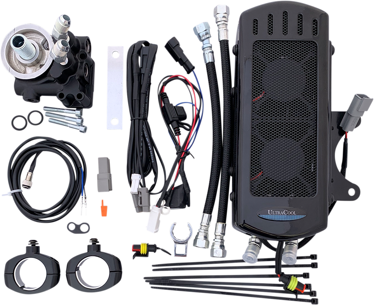 ULTRACOOL Oil Cooler Kit - Gloss Black - Indian IN-1G