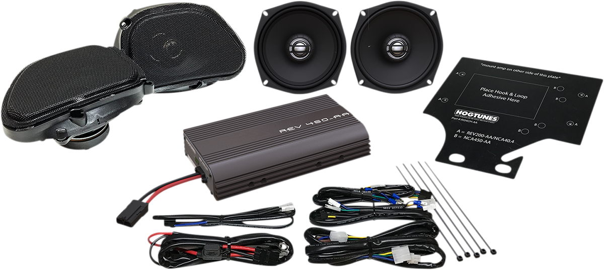 HOGTUNES 200 W Amp/Speaker Kit - FLTR REV 450 RGU KIT-AA