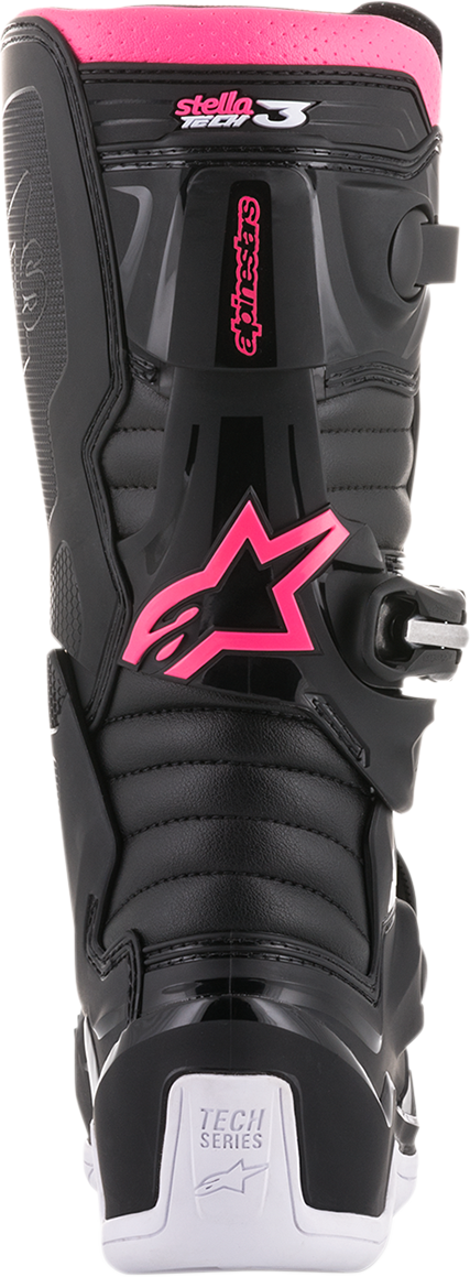 ALPINESTARS Stella Tech 3 Boots - Black/White/Pink - US 9 / EU 41 2013218-130-9
