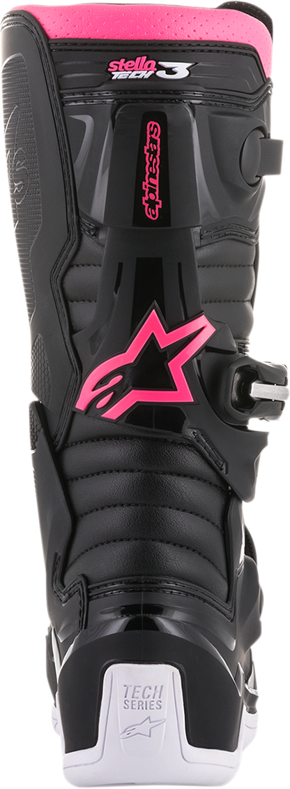 ALPINESTARS Stella Tech 3 Boots - Black/White/Pink - US 6 / EU 37 2013218-130-6