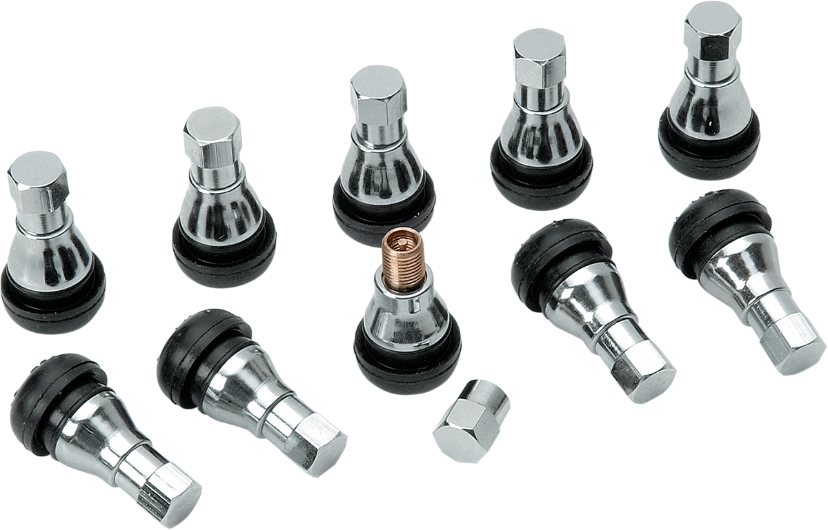 DILL AIR CONTROLS Valve Stem - Pull-In - Black/Chrome TR-412WZS