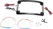 CUSTOM DYNAMICS Tri-Radius License Plate Frame with Flushmount LEDs - Black TF06-B
