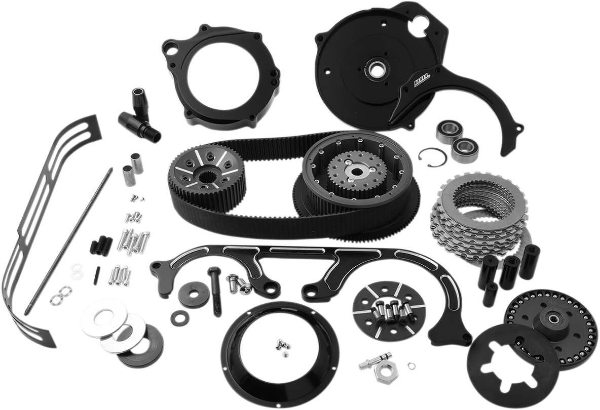 BELT DRIVES LTD. Open Belt Drive - 2" - Black - '07-'16 Big Twins TC2PB-2-B