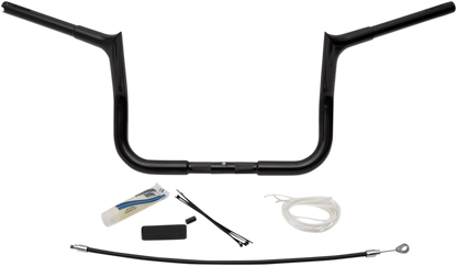 FAT BAGGERS INC. 1-1/4" EZ Install Pointed Top Handlebar Kit - 10" - Black 909110-B
