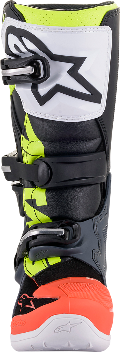 ALPINESTARS Youth Tech 7S Boots - Black/Gray/Red/White/Yellow - US 2 / EU 34 2015017-9058-2