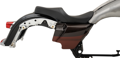DRAG SPECIALTIES SEATS Low Touring Seat - Solar Reflective - Mild Stitched - Yaffe Tanks - FL '08-'23 0801-1069