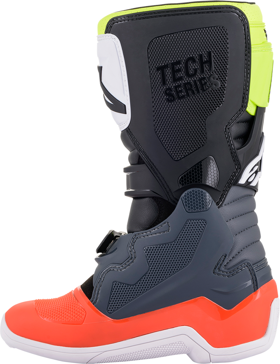 ALPINESTARS Youth Tech 7S Boots - Black/Gray/Red/White/Yellow - US 8 / EU 42 2015017-9058-8