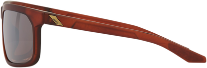 100% Hakan Sunglasses - Soft Tact Rootbeer - HiPER Silver Mirror Lens 61036-139-75