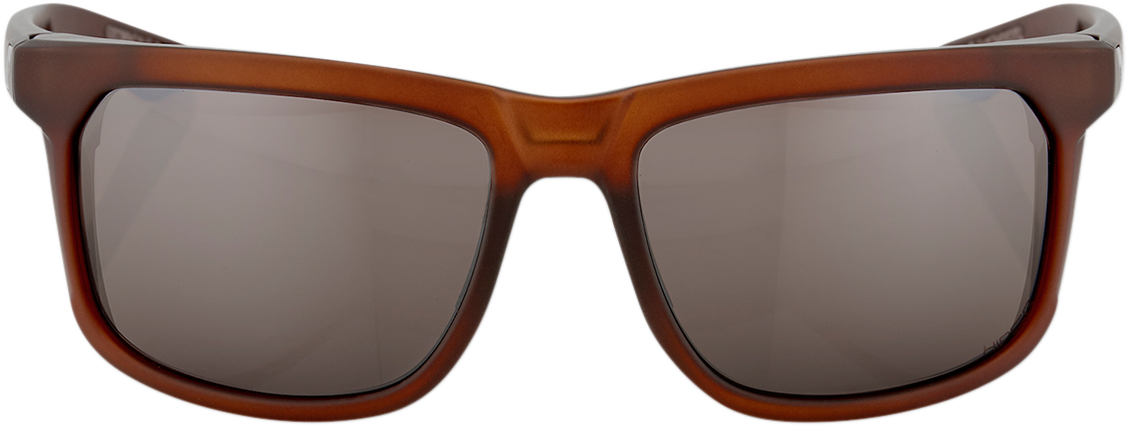 100% Hakan Sunglasses - Soft Tact Rootbeer - HiPER Silver Mirror Lens 61036-139-75