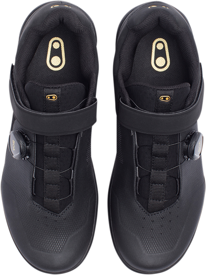 CRANKBROTHERS Stamp BOA® Flat Shoes - Black/Gold - US 8 STB01080A-8.0