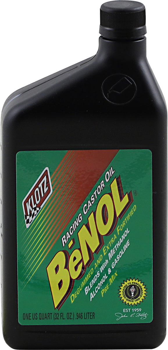 KLOTZ OIL BeNOL® Racing 2-Stroke Pre-Mix Castor Oil - 1 U.S. quart BC-172