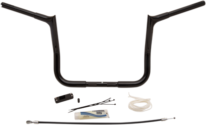 FAT BAGGERS INC. 1-1/4" EZ Install Pointed Top Handlebar Kit - 12" - Black 909112-B