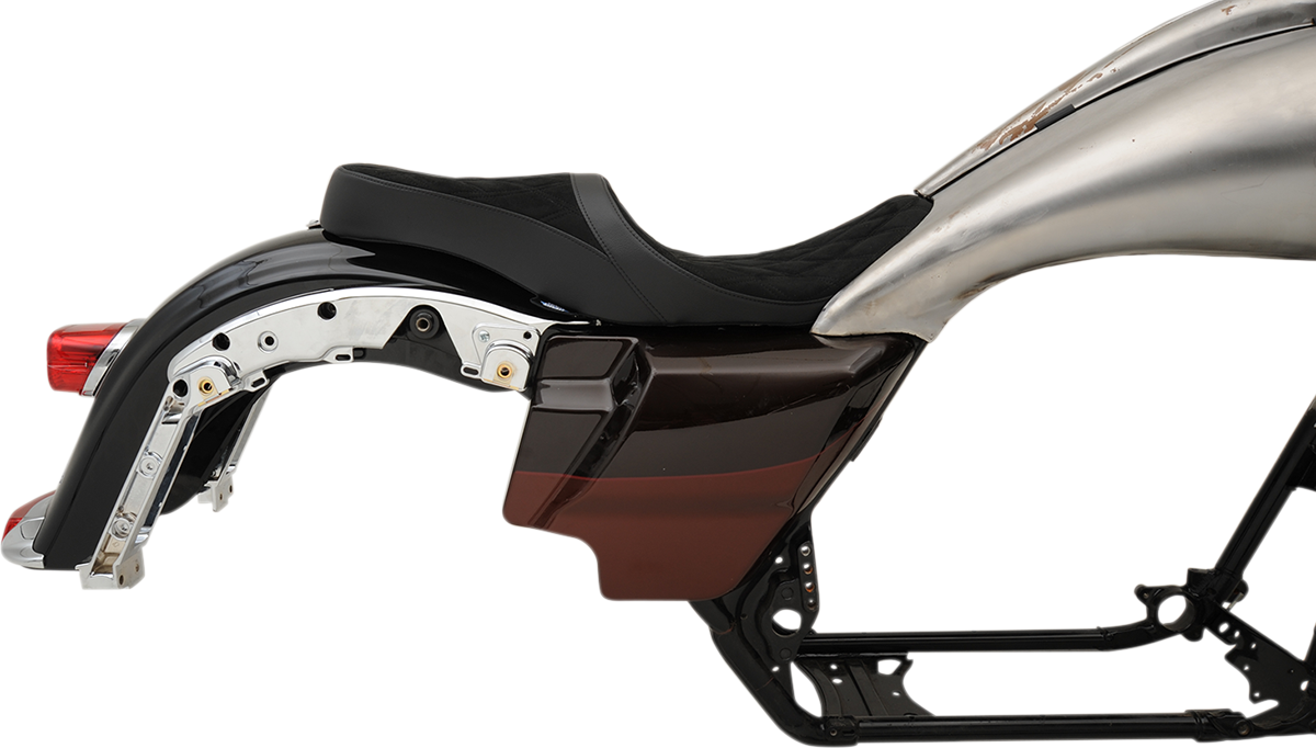 DRAG SPECIALTIES SEATS Low Touring Seat - Vinyl - Diamond - Razorback Tanks - FL '08-'23 0801-1076