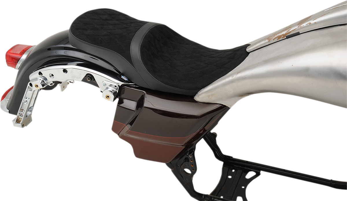 DRAG SPECIALTIES SEATS Low Touring Seat - Vinyl - Diamond - Razorback Tanks - FL '08-'23 0801-1076