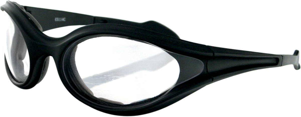 BOBSTER Foamerz Sunglasses - Matte Black - Clear Lens ES114C