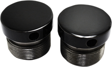 LA CHOPPERS Flush-Mount Fork Cap - 39 mm - Gloss Black Powder Coat LA-7504-39B
