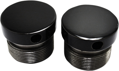 LA CHOPPERS Flush-Mount Fork Cap - 39 mm - Gloss Black Powder Coat LA-7504-39B
